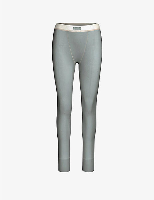 Womens Trousers Slacks and Chinos Slacks and Chinos Jil Sander Trousers Jil Sander Cotton Stretch-jersey leggings in White 