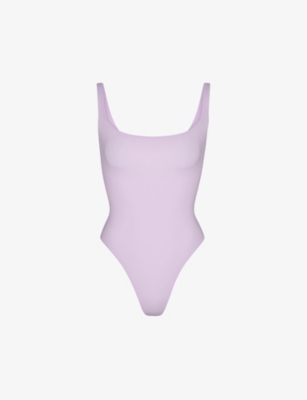 Track Fits Everybody Square Neck Bodysuit - Rose Clay - M at Skims