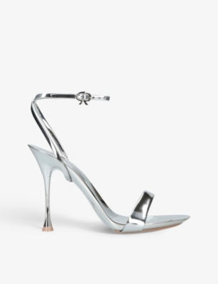 GIANVITO ROSSI: Spice Ribbon 95 patent-leather sandals