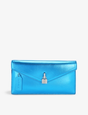 CARVELA Vanity metallic leather clutch bag Selfridges