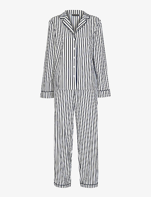 WHISTLES: Striped relaxed-fit cotton pyjamas