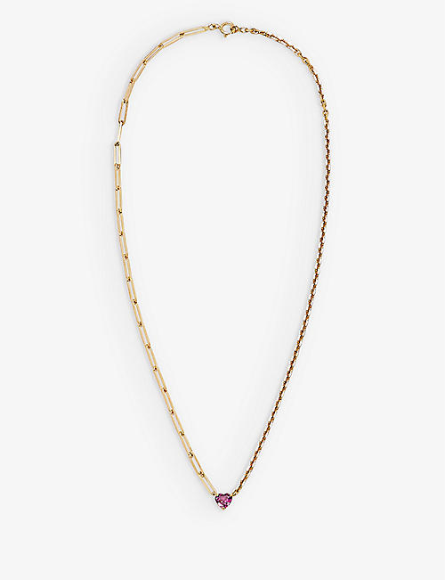 YVONNE LEON: Maxi Collier 18ct yellow-gold and spinel necklace