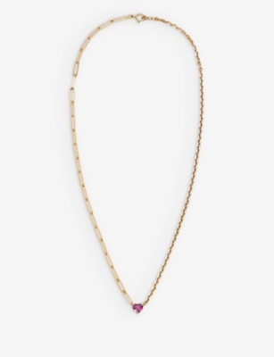 YVONNE LEON - Maxi Collier 18ct yellow-gold and spinel necklace ...