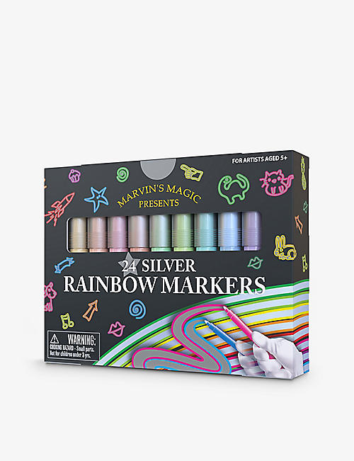 MARVINS MAGIC: Silver Rainbow markers set of 24