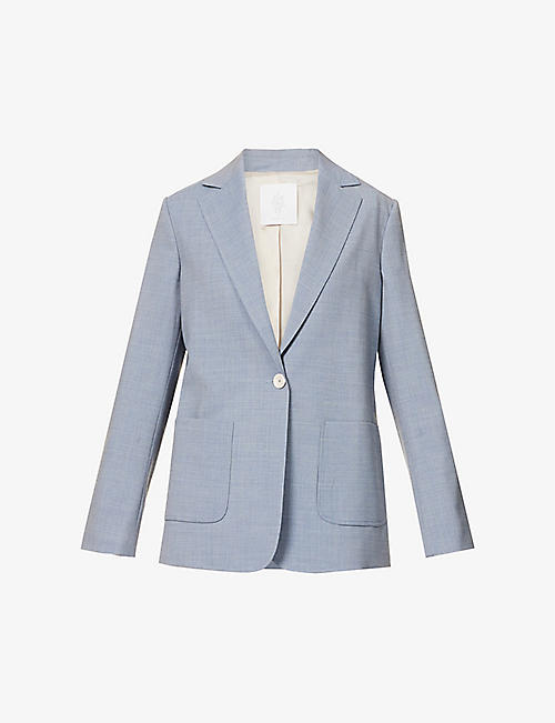 ELEVENTY: Single-breasted notch-lapel silk-cotton blend blazer