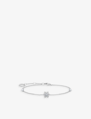 Thomas Sabo Womens White Snowflake Sterling-silver And Zirconia Bracelet