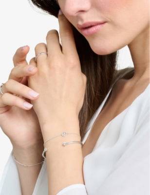 Thomas Sabo Peace Sterling-silver And Zirconia Bracelet In White
