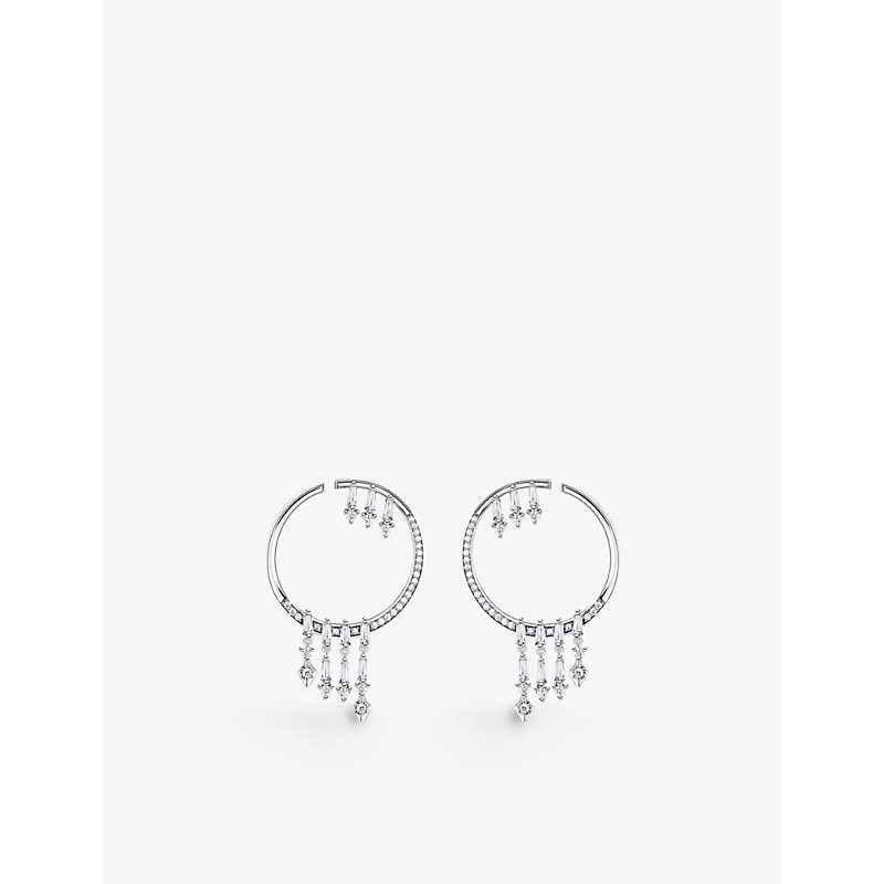 Shop Thomas Sabo Womens White Winter Sun Rays 925 Sterling Silver Hoops
