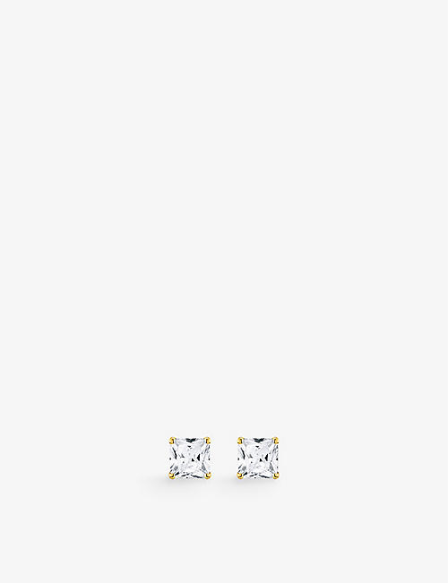 THOMAS SABO: Classic yellow gold-plated sterling-silver and cubic zirconia stud earrings