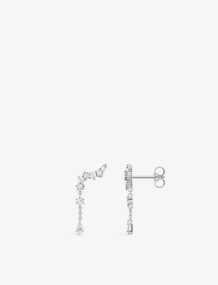 Thomas Sabo Womens White Ice Crystals Sterling Silver And Zirconia Earrings