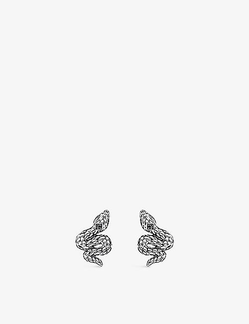 THOMAS SABO: Rebel at Heart snake sterling silver and zirconia stud earrings