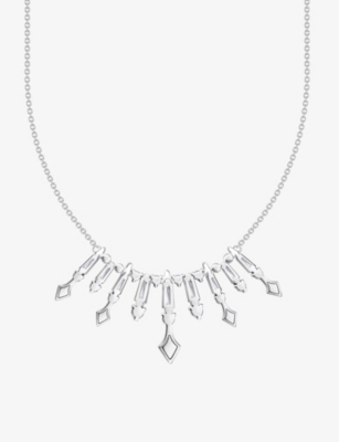 Shop Thomas Sabo Women's White Winter Sun Rays Sterling Silver And Zirconia Necklace