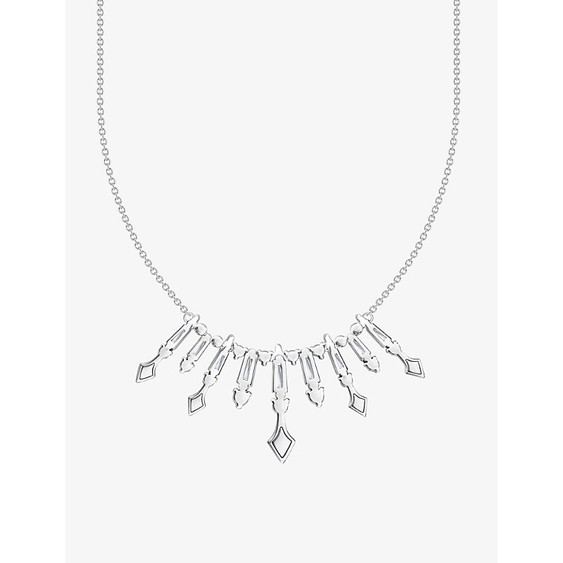 Shop Thomas Sabo Women's White Winter Sun Rays Sterling Silver And Zirconia Necklace