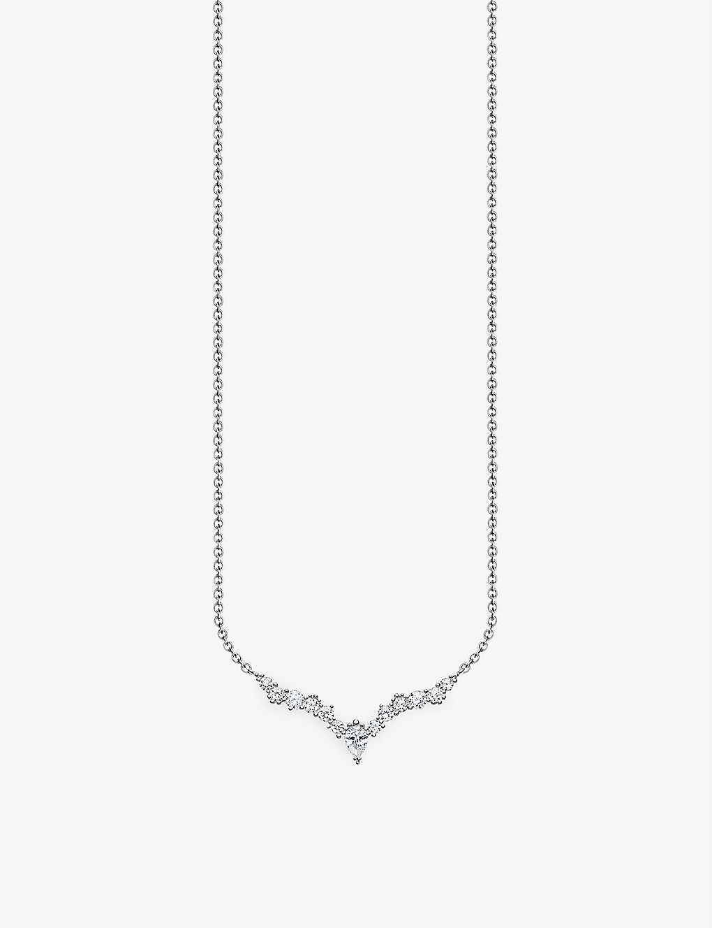 Thomas Sabo Womens White Ice Crystals Sterling Silver And Zirconia Necklace