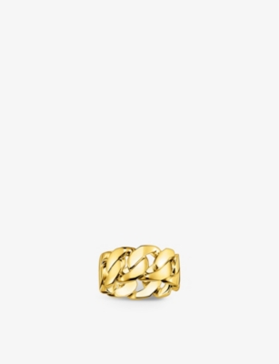Thomas Sabo Womens Yellow Gold-coloured Links 18ct Yellow Gold-plated Sterling Silver Ring