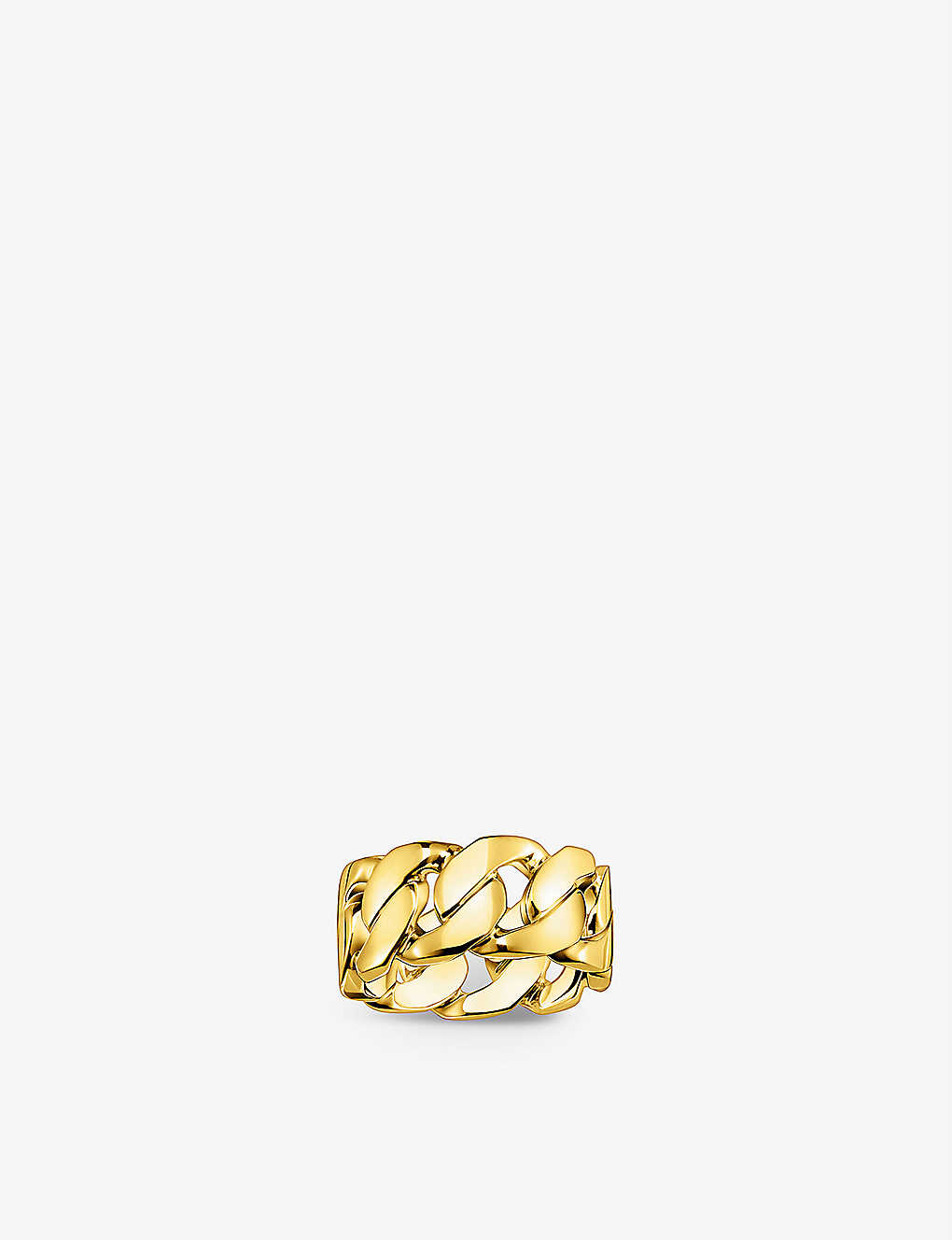 Thomas Sabo Womens Yellow Gold-coloured Links 18ct Yellow Gold-plated Sterling Silver Ring