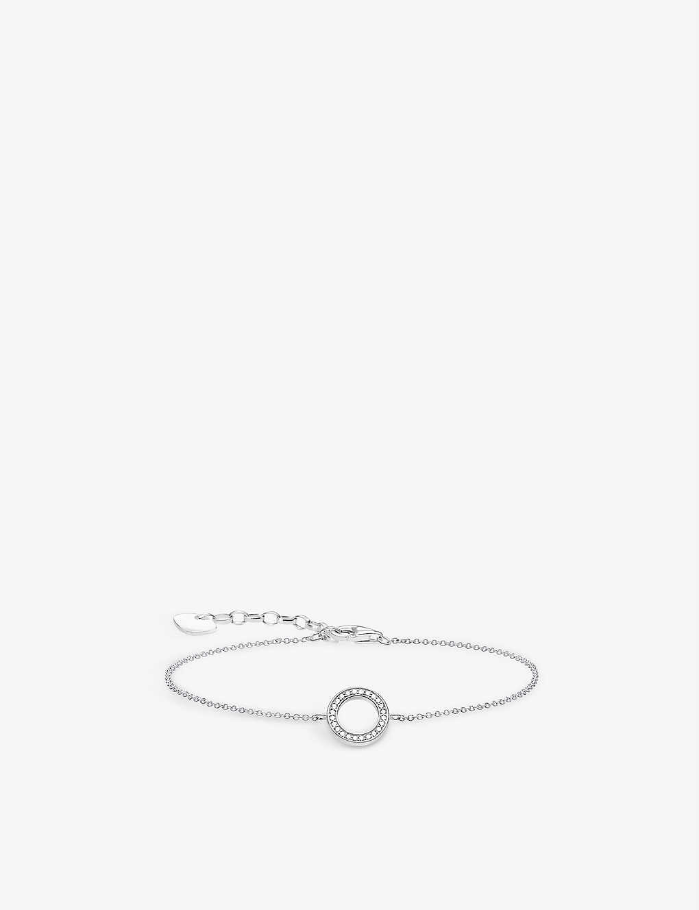 Thomas Sabo Circle Sterling Silver And Zirconia Bracelet In White