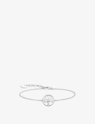 Thomas Sabo Womens White Tree Of Love Sterling Silver And Zirconia Bracelet