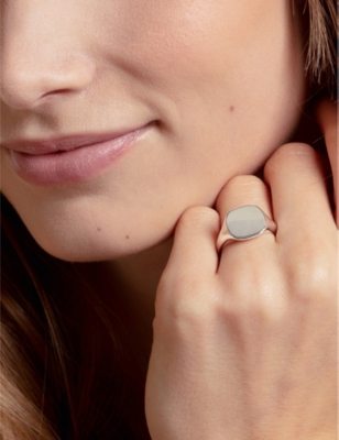 Thomas Sabo Classic Sterling Silver Signet Ring In Silver-coloured