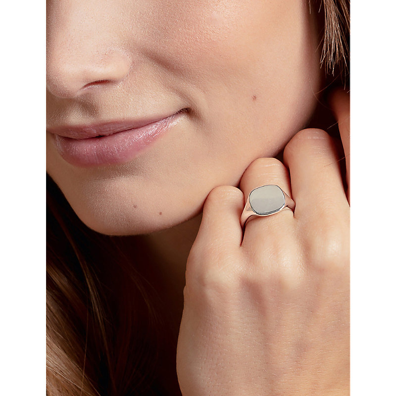 Shop Thomas Sabo Women's Silver-coloured Classic Sterling Silver Signet Ring