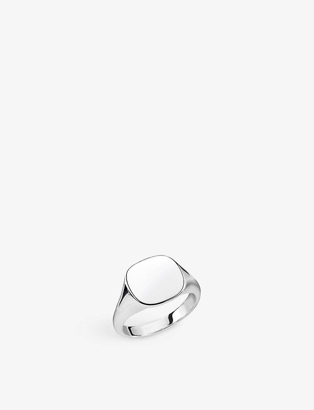 Thomas Sabo Classic Sterling Silver Signet Ring In Silver-coloured