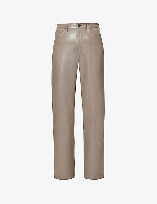 GOLDSIGN: The Hayne recycled leather-blend trousers