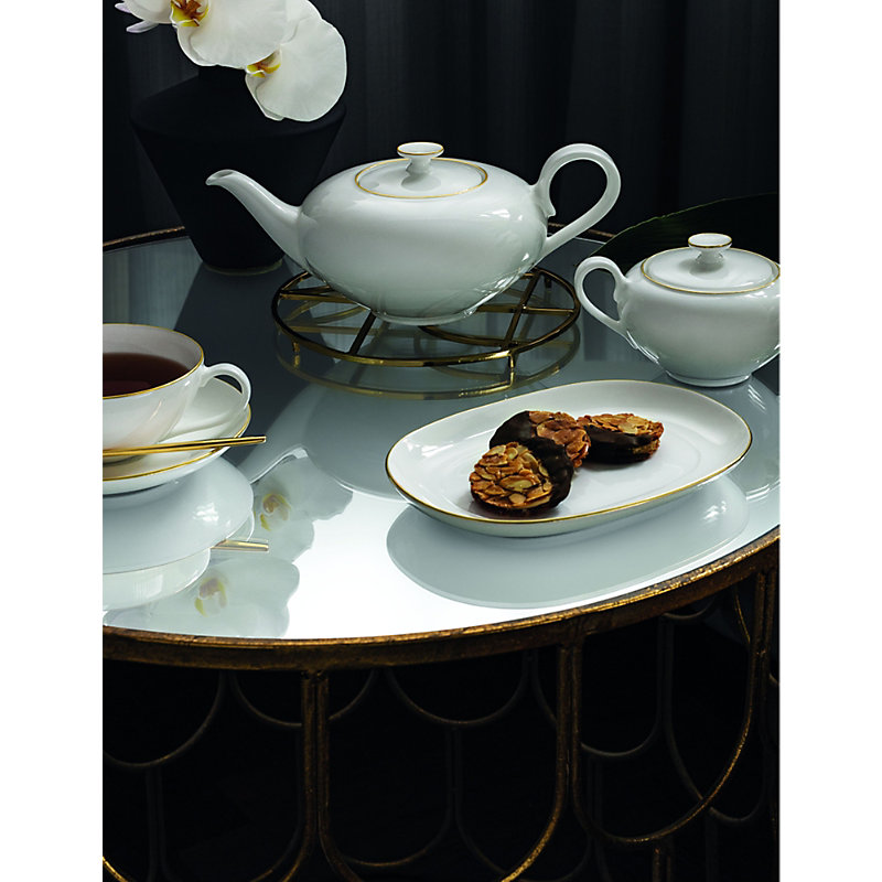 Shop Villeroy & Boch Anmut Gold Bone-porcelain Teapot 1000ml