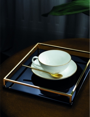 Shop Villeroy & Boch Anmut Gold Bone-porcelain Coffee And Tea Cup Saucer 15cm