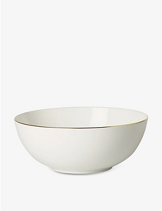VILLEROY & BOCH: Anmut Gold bone-porcelain salad bowl 22.6cm