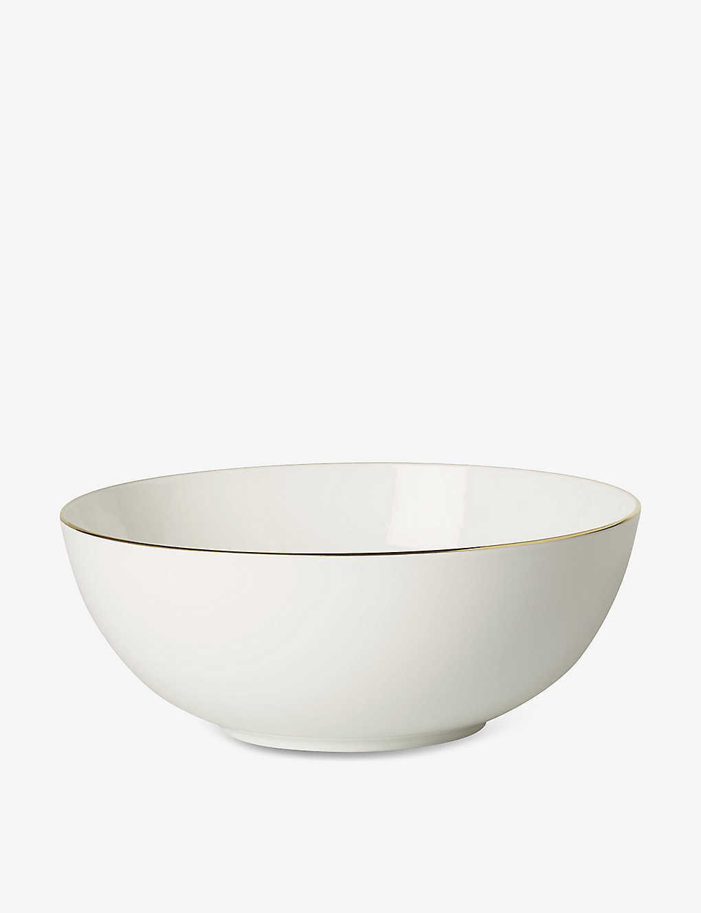 Villeroy & Boch Anmut Gold Bone-porcelain Salad Bowl 22.6cm In White