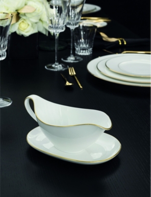 Villeroy & Boch Anmut Gold Bone-porcelain Sauceboat 10.4cm