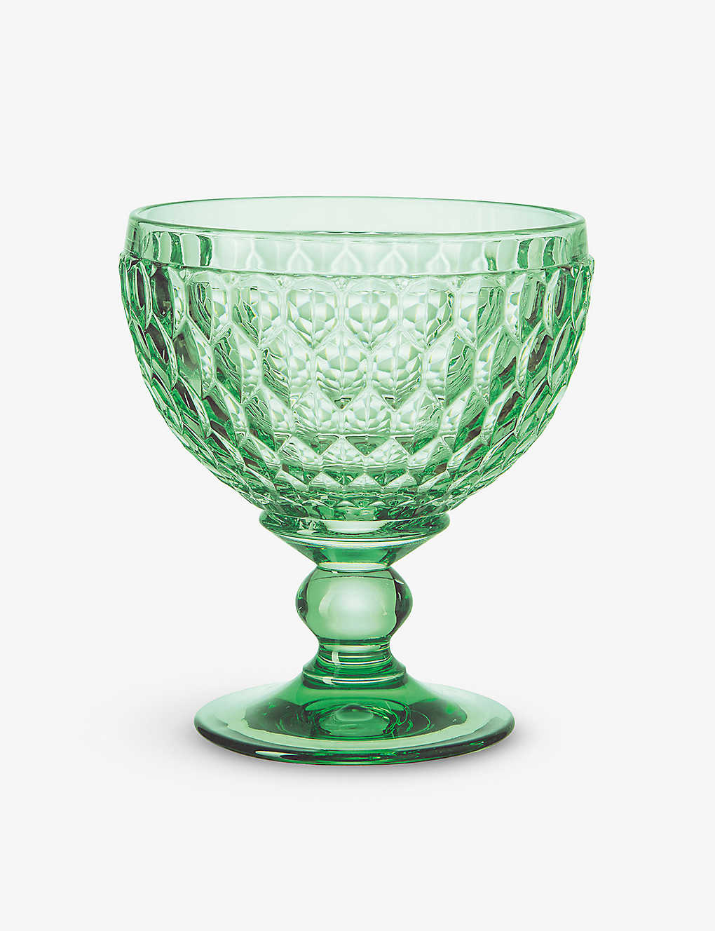 Villeroy & Boch Boston Textured-glass Champagne Bowl 12.5cm In Green