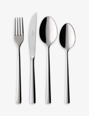 Villeroy & Boch Piemont 70-piece Stainless-steel Cutlery Set In Metallic