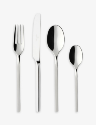 Villeroy & Boch Newwave 24-piece Stainless-steel Cutlery Set In Metallic