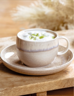 VILLEROY & BOCH: Perlemor Sand porcelain saucer 16cm