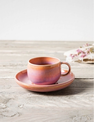 Villeroy & Boch Perlemor Coral Glazed-effect Porcelain Espresso Cup 8.5cm