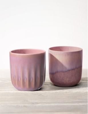 VILLEROY & BOCH: Perlemor glazed porcelain cups set of two