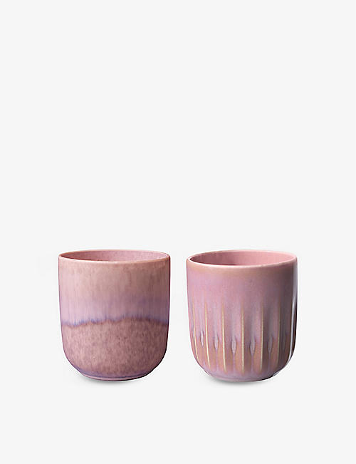 VILLEROY & BOCH: Perlemor glazed porcelain cups set of two