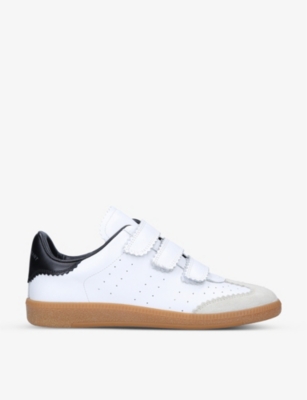 Shop Isabel Marant Women's White/oth Beth Leather Low-top Trainers