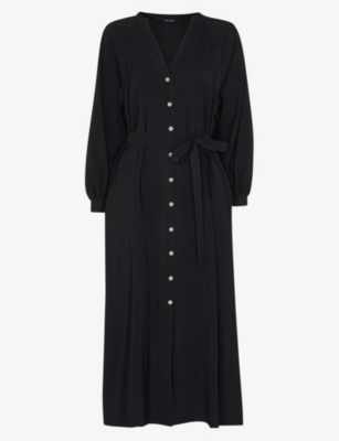 Whistles Lizzie Midi Dress In Black