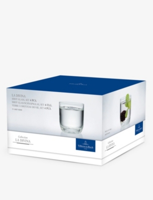 VILLEROY & BOCH: La Divina crystal-glass shot glasses set of four