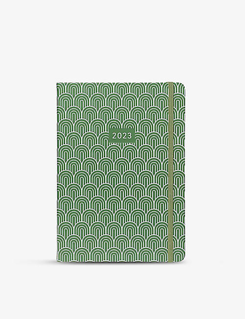 PAPERCHASE: Agenzio large weekly 2023 hard-cover paper diary 25.7cm x 18cm