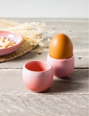 Villeroy & Boch Perlemor Glazed Porcelain Egg Cups Set Of Two