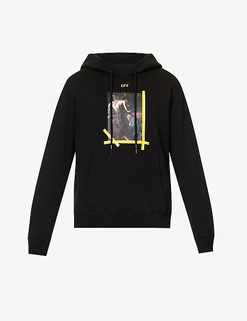 OFF-WHITE C/O VIRGIL ABLOH: Caravaggio Arrows graphic-print cotton-jersey hoody