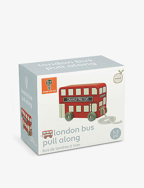 ORANGE TREE TOYS: London Bus pull-along wooden toy