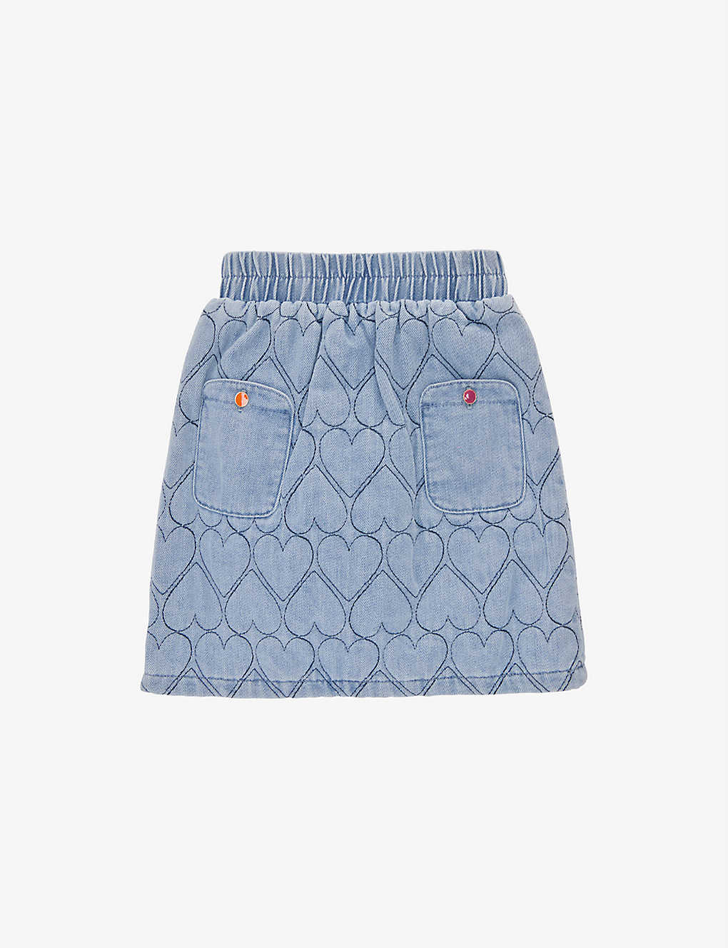 Olivia Rubin Girls Denim Kids Brandi Heart-embroidered Skirt 2-13 Years