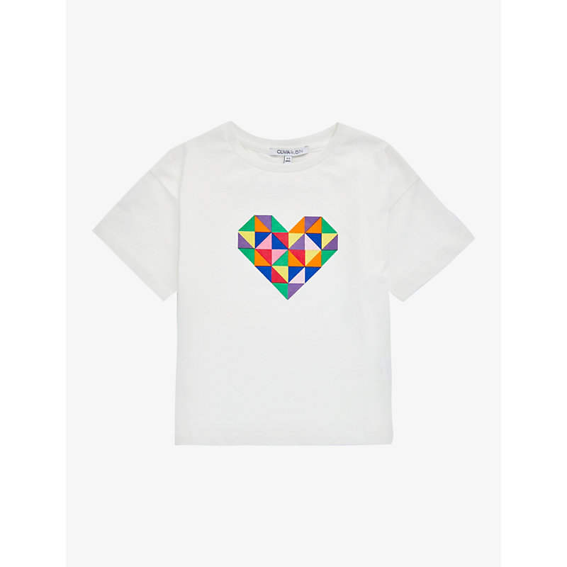 Olivia Rubin Kids' Heart-print T-shirt In White