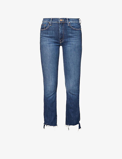 MOTHER: The Insider crop-leg mid-rise straight jeans