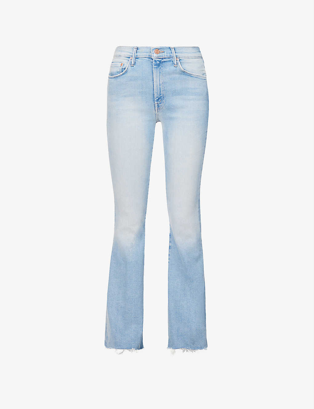Shop Mother Women's California Cruiser The Weekender Frayed-hem High-rise Stretch-denim Jeans