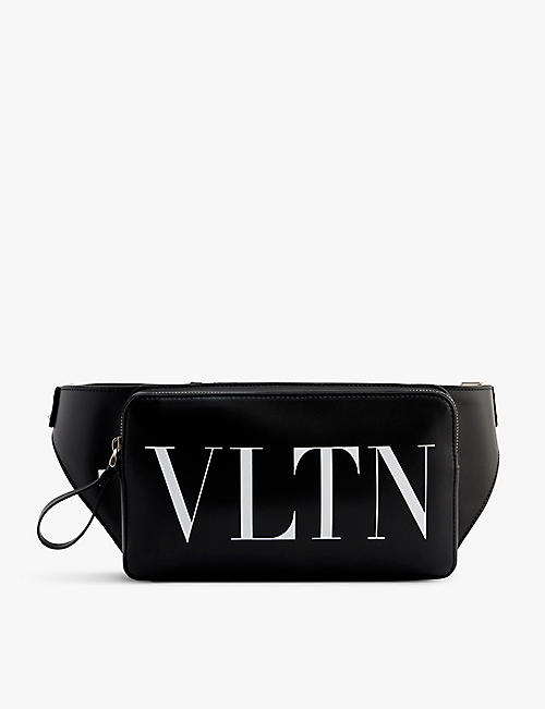 VALENTINO GARAVANI: VLTN brand-print leather belt bag